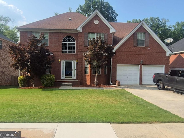 118 Surge Stone Ln, Stockbridge, GA 30281 - colonial home featuring brick siding, driveway, and an attached garage