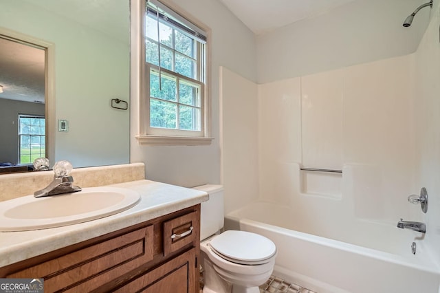 1739 Brandy Woods Trl SE, Conyers, GA 30013 - full bath with vanity, toilet, and tub / shower combination