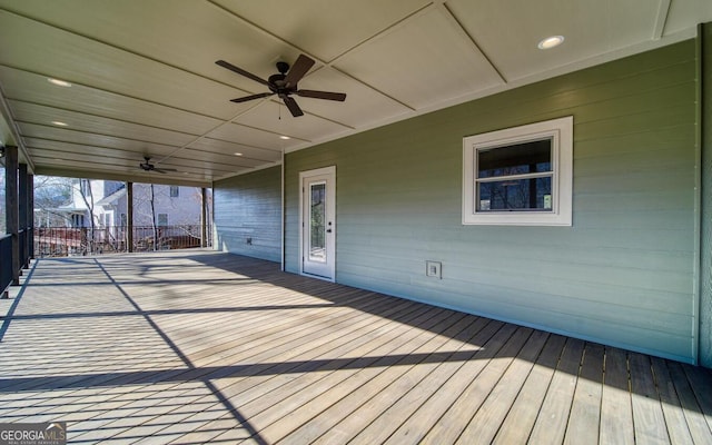 2628 Rolling River Dr, Hiawassee, GA 30546 - deck with ceiling fan