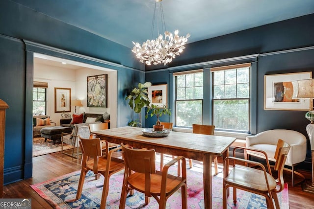 781 Boulevard, Athens, GA 30601 - dining space featuring a chandelier and wood finished floors