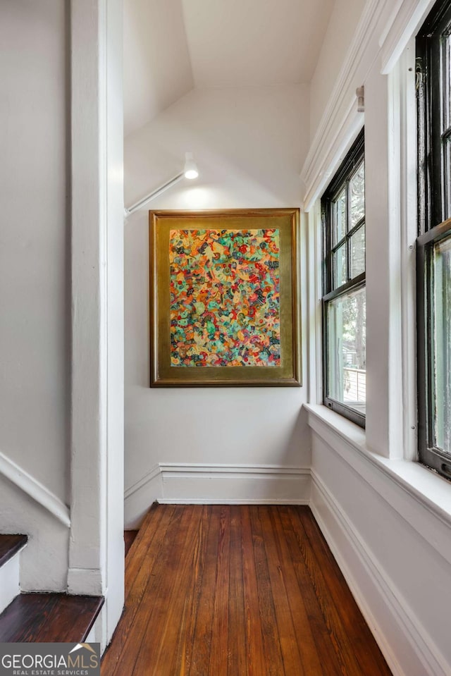 781 Boulevard, Athens, GA 30601 - unfurnished room featuring wood finished floors, lofted ceiling, and baseboards