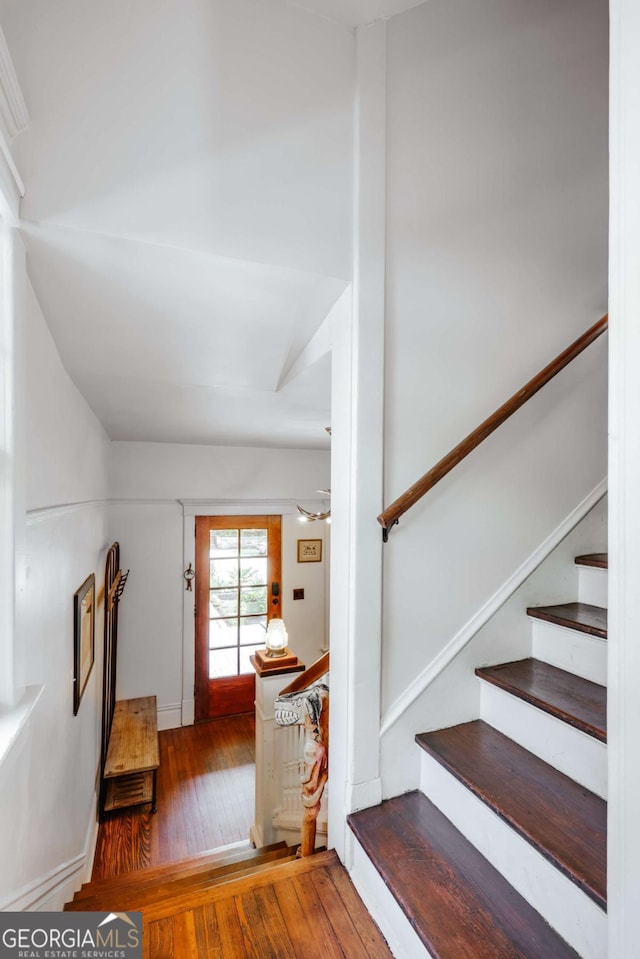 781 Boulevard, Athens, GA 30601 - stairs with hardwood / wood-style floors
