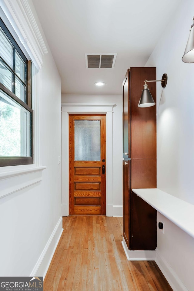 781 Boulevard, Athens, GA 30601 - hall featuring light wood finished floors, baseboards, and recessed lighting