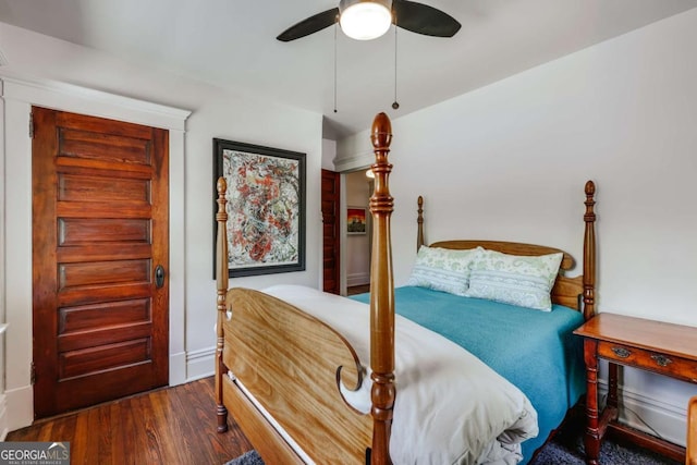 781 Boulevard, Athens, GA 30601 - bedroom with wood finished floors and a ceiling fan