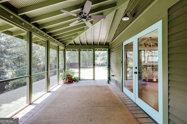 781 Boulevard, Athens, GA 30601 - unfurnished sunroom featuring a ceiling fan and healthy amount of natural light