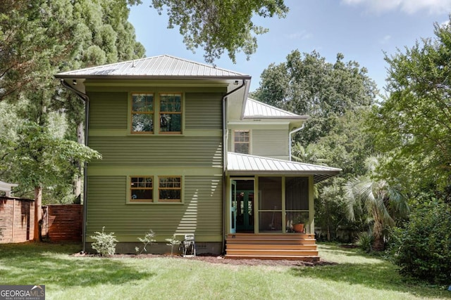 781 Boulevard, Athens, GA 30601 - back of house featuring a sunroom and metal roof