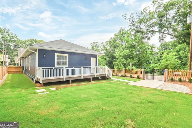1253 Lucile Ave SW, Atlanta, GA 30310 - rear view of property featuring a deck and a gate