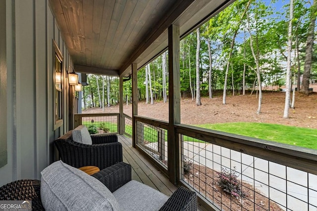 980 Bridge Rd, Ellijay, GA 30540 - sunroom with view of wooded area