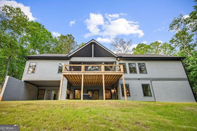 980 Bridge Rd, Ellijay, GA 30540 - rear view of property featuring a deck and a yard