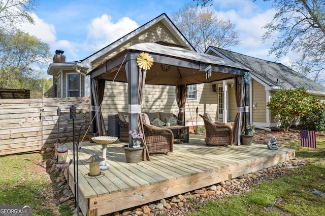 2019 Wiltshire Pl, Snellville, GA 30078 - view of patio / terrace featuring a deck, a gazebo, and outdoor lounge area
