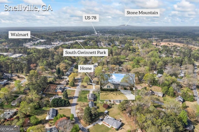 2019 Wiltshire Pl, Snellville, GA 30078 - aerial view of property and surrounding area