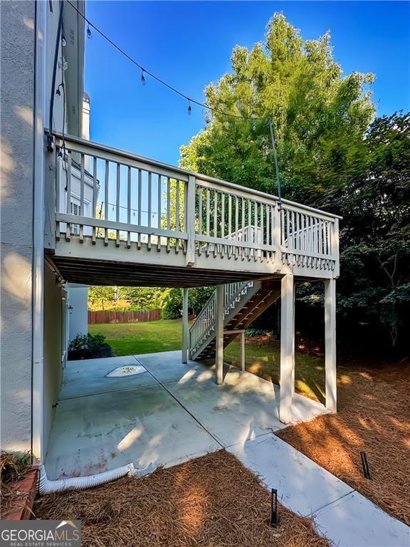 365 Morning Dew Cir, Roswell, GA 30075 - view of patio / terrace with stairway and a wooden deck