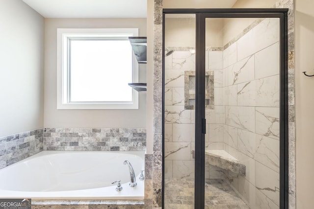 213 Barnyard Way, Perry, GA 31069 - bathroom with a bath and a shower stall