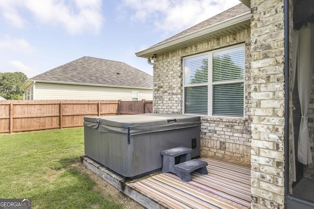 213 Barnyard Way, Perry, GA 31069 - view of patio / terrace with a hot tub