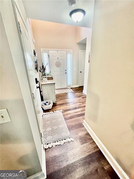 37 Frost Ln, Dawsonville, GA 30534 - entryway with wood finished floors and baseboards
