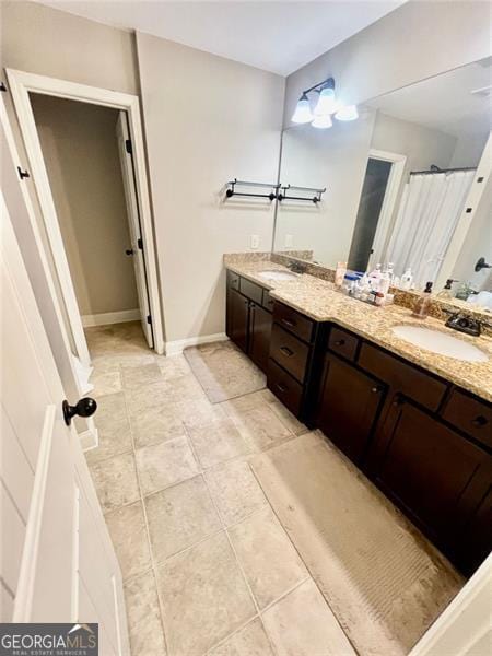 37 Frost, Dawsonville, GA 30534 - full bath featuring double vanity and tile patterned flooring