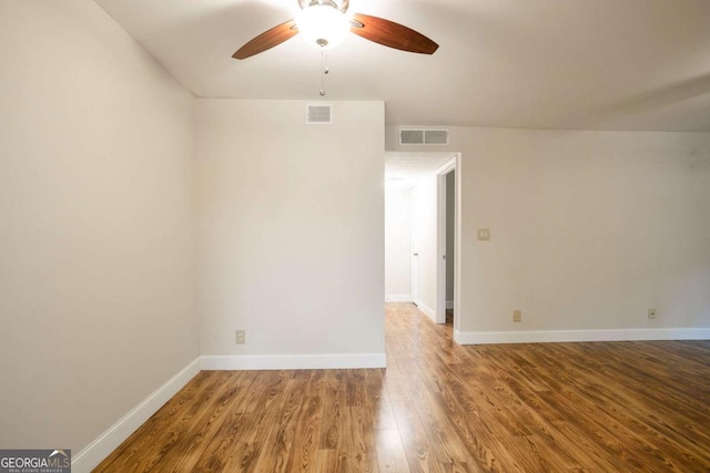 408 River Run Dr, Sandy Springs, GA 30350 - unfurnished room with ceiling fan, wood finished floors, and baseboards