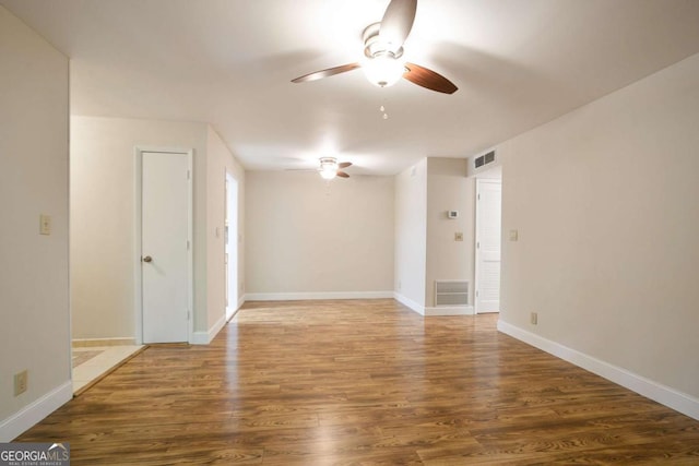 408 River Run Dr, Sandy Springs, GA 30350 - unfurnished room with ceiling fan, wood finished floors, and baseboards