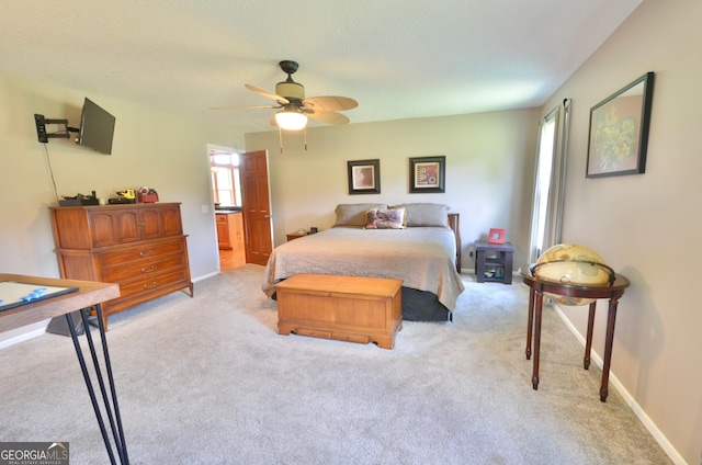 2025 Chicken Rd, Dudley, GA 31022 - bedroom with light colored carpet and ceiling fan