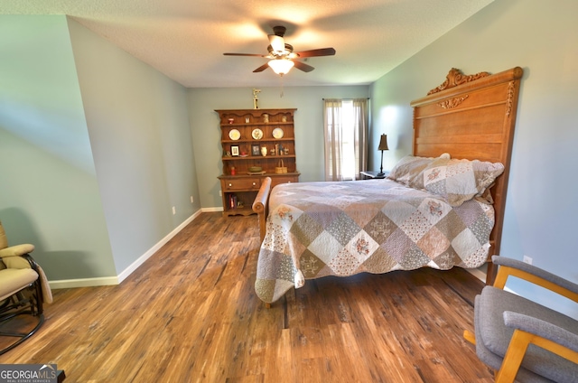 2025 Chicken Rd, Dudley, GA 31022 - bedroom featuring wood finished floors and ceiling fan