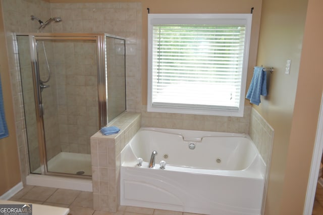 5427 Woodstream Ct, Gainesville, GA 30507 - bathroom with a stall shower and a tub with jets