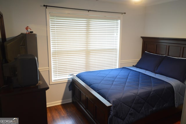 5427 Woodstream Ct, Gainesville, GA 30507 - bedroom with dark wood finished floors, baseboards, multiple windows, and crown molding
