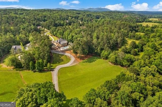 37 Retreat Rdg, Cartersville, GA 30120 - aerial view of a forest and a mountain backdrop