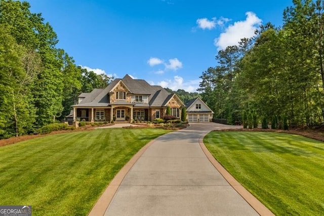 37 Retreat Rdg, Cartersville, GA 30120 - view of front of home with a front lawn and covered porch