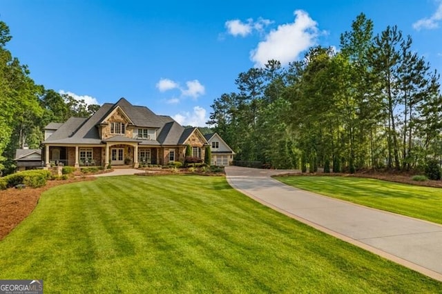 37 Retreat Rdg, Cartersville, GA 30120 - craftsman-style house with a front yard and covered porch