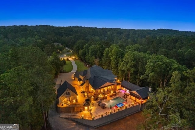 37 Retreat Rdg, Cartersville, GA 30120 - aerial view of property and surrounding area with a forest