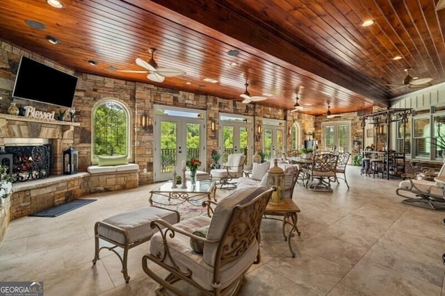 37 Retreat Rdg, Cartersville, GA 30120 - sunroom with french doors