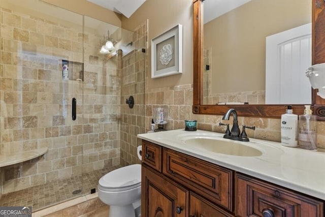 37 Retreat Rdg, Cartersville, GA 30120 - bathroom featuring vanity and a stall shower