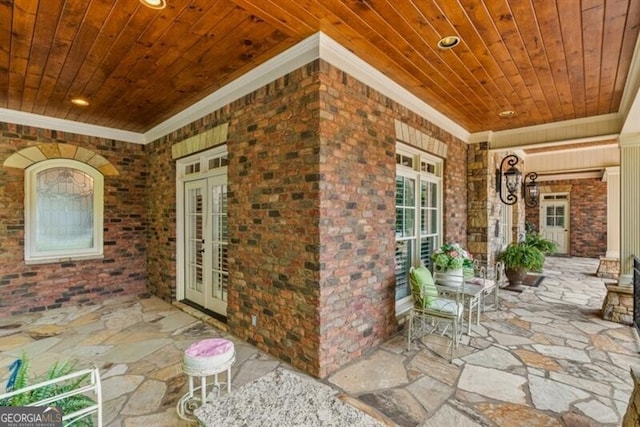 37 Retreat Rdg, Cartersville, GA 30120 - view of exterior entry featuring french doors and brick siding