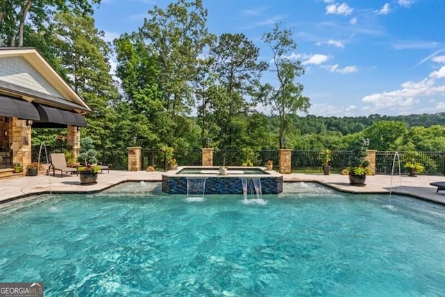 37 Retreat Rdg, Cartersville, GA 30120 - view of swimming pool with a patio area and a pool with connected hot tub