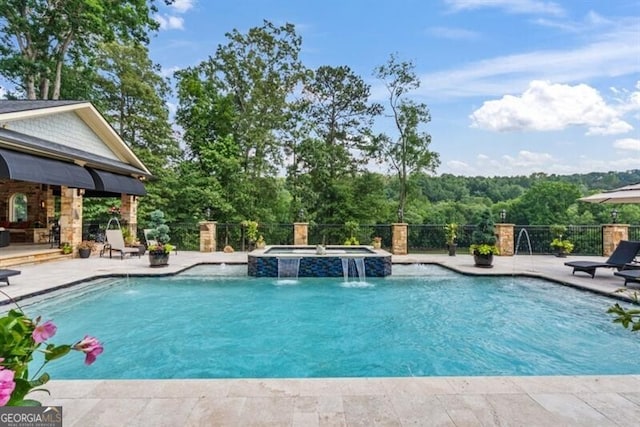 37 Retreat Rdg, Cartersville, GA 30120 - view of swimming pool with a patio area and a pool with connected hot tub