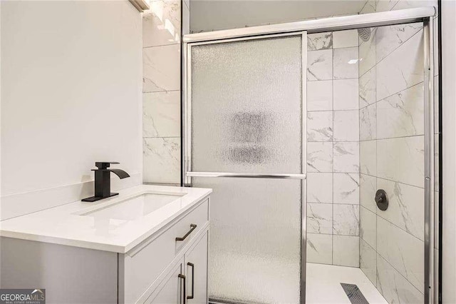 4201 Regal Ridge Rd, Austell, GA 30106 - full bathroom with a shower stall and vanity