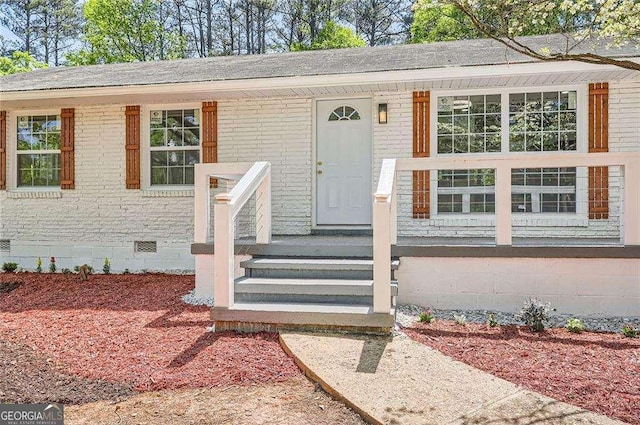 4201 Regal Ridge Rd, Austell, GA 30106 - view of exterior entry with crawl space and brick siding