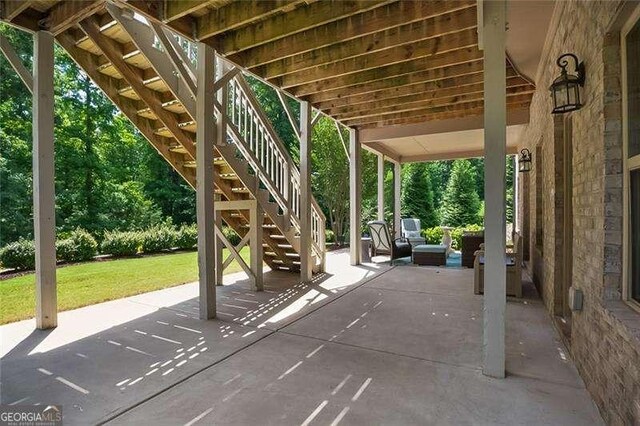 715 Creekside Bnd, Alpharetta, GA 30004 - view of patio / terrace featuring stairway