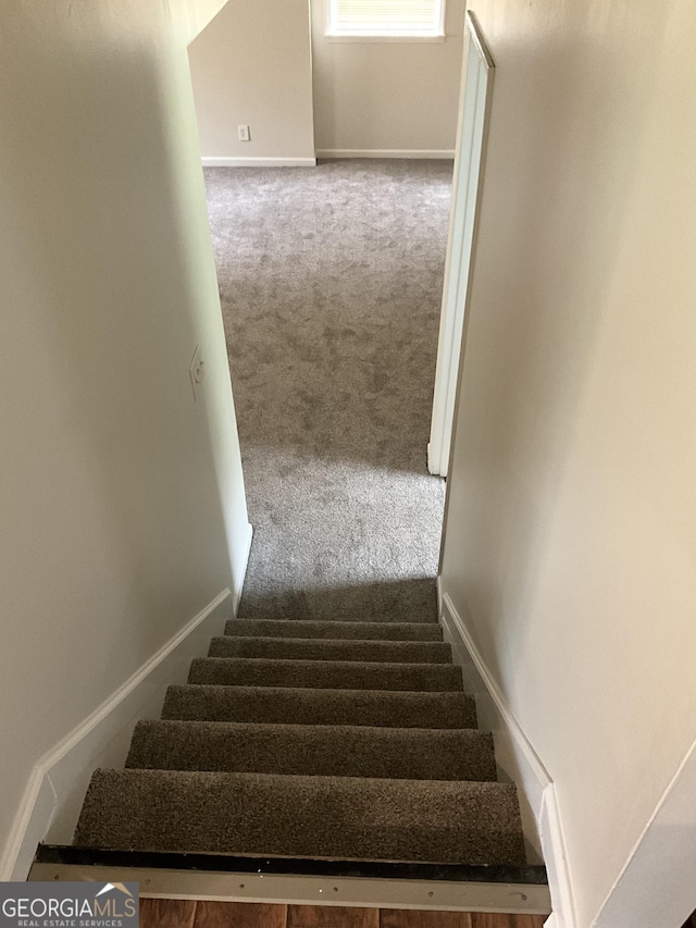 1776 Smokey Rd, Lagrange, GA 30241 - stairway with carpet and baseboards