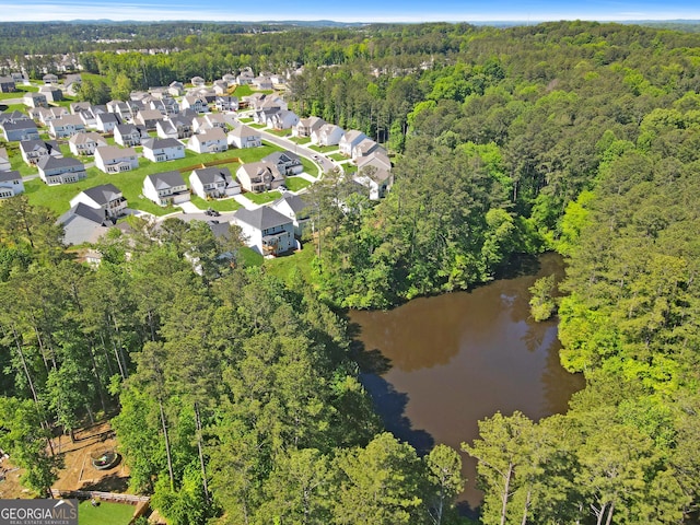 411 Riverclub Rd, Acworth, GA 30101 - drone / aerial view of a heavily wooded area and a nearby body of water