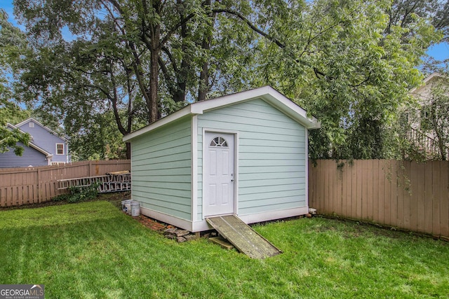 1292 Eubanks Ave, East Point, GA 30344 - view of shed featuring a fenced backyard