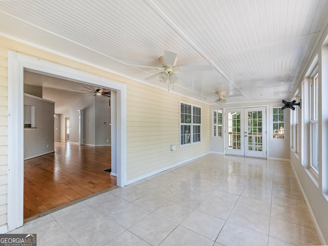6439 Mossy Boulder Dr, Flowery Branch, GA 30542 - unfurnished sunroom featuring french doors