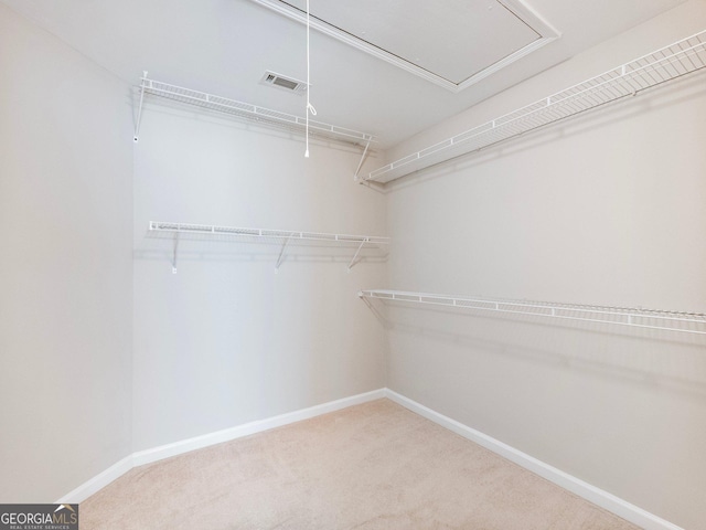 6439 Mossy Boulder Dr, Flowery Branch, GA 30542 - spacious closet with carpet floors and attic access
