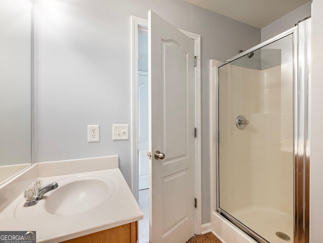 6439 Mossy Boulder Dr, Flowery Branch, GA 30542 - full bathroom with vanity and a stall shower