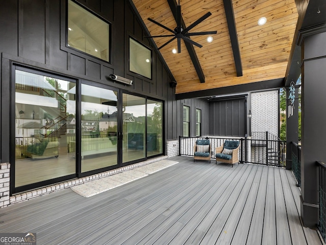 5832 Lula Bridge Ln, Braselton, GA 30517 - sunroom / solarium featuring a ceiling fan
