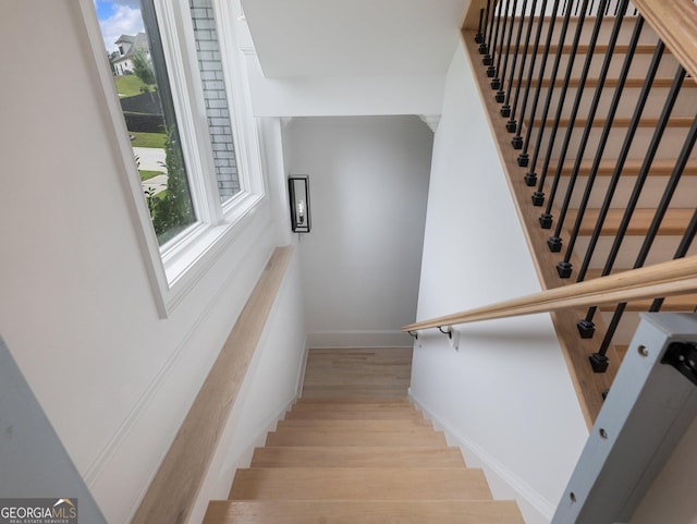 5832 Lula Bridge Ln, Braselton, GA 30517 - stairway with wood finished floors and baseboards