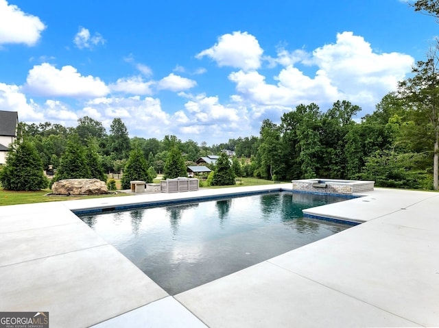5832 Lula Bridge Ln, Braselton, GA 30517 - view of swimming pool with a patio area and a pool with connected hot tub