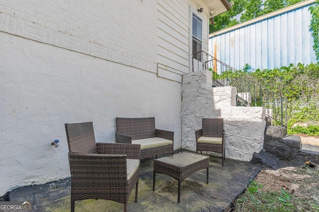 975 Dill Ave SW, Atlanta, GA 30310 - view of patio with stairs and outdoor lounge area