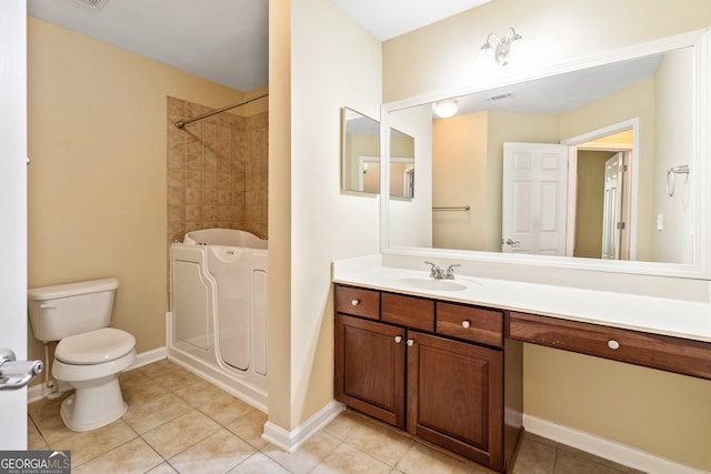 140 Rehobeth Way, Fayetteville, GA 30214 - full bath featuring vanity, tile patterned flooring, and shower / bathtub combination