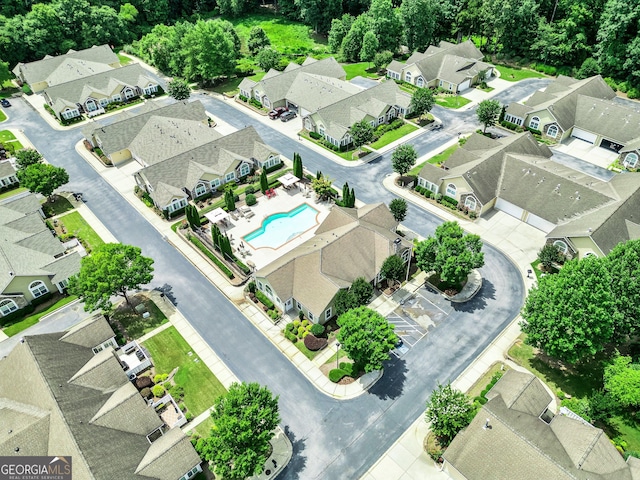 140 Rehobeth Way, Fayetteville, GA 30214 - aerial perspective of suburban area featuring a pool